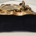 GOLD BRASS TONE RESIN DANCING POSE WOMAN+WOOD LOG+ROSE CLOCK+BOX