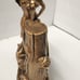GOLD BRASS TONE RESIN DANCING POSE WOMAN+WOOD LOG+ROSE CLOCK+BOX