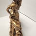GOLD BRASS TONE RESIN DANCING POSE WOMAN+WOOD LOG+ROSE CLOCK+BOX