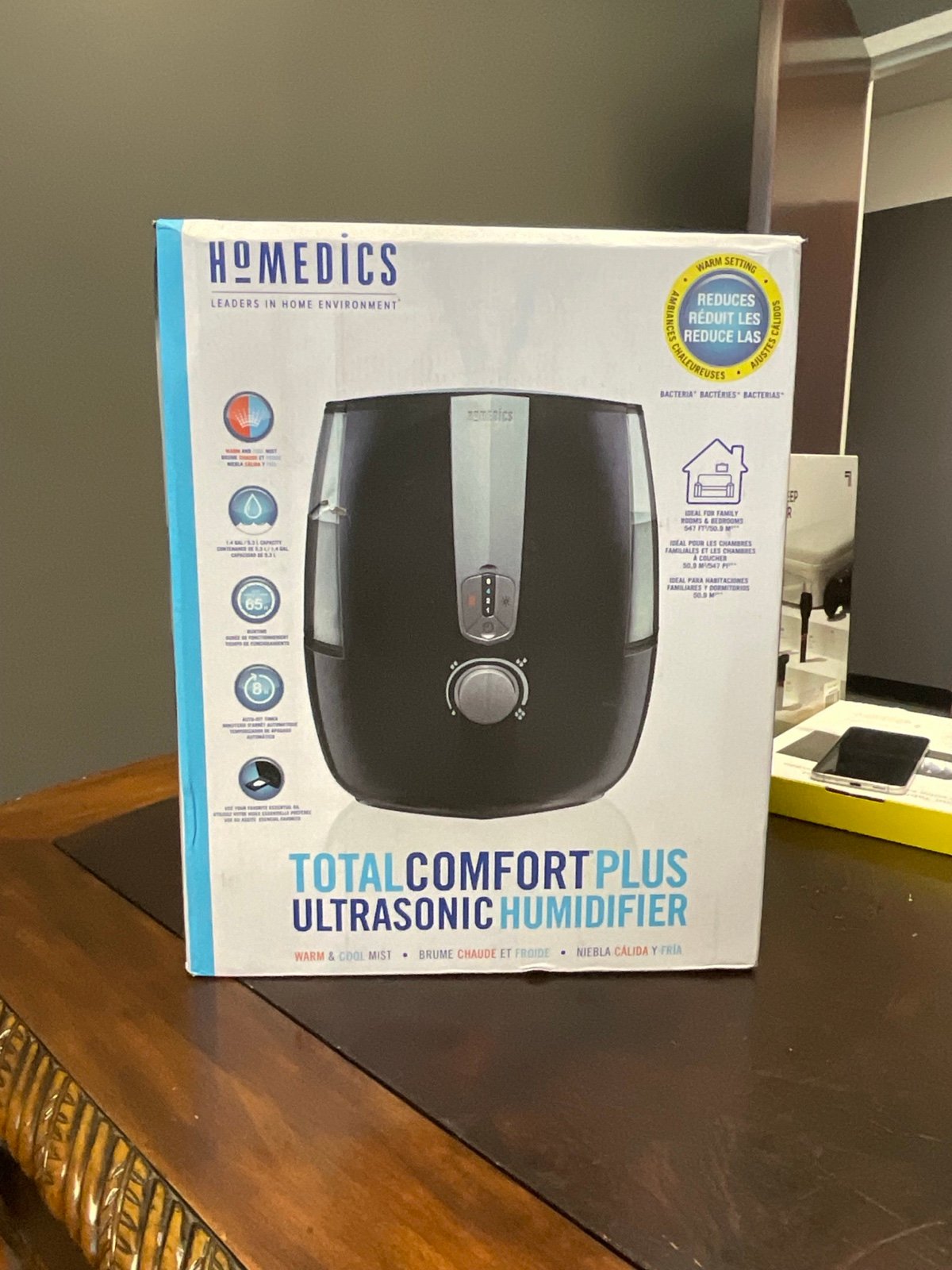 HoMedics Total Comfort Deluxe Ultrasonic Dual Tank Humidifier Black
