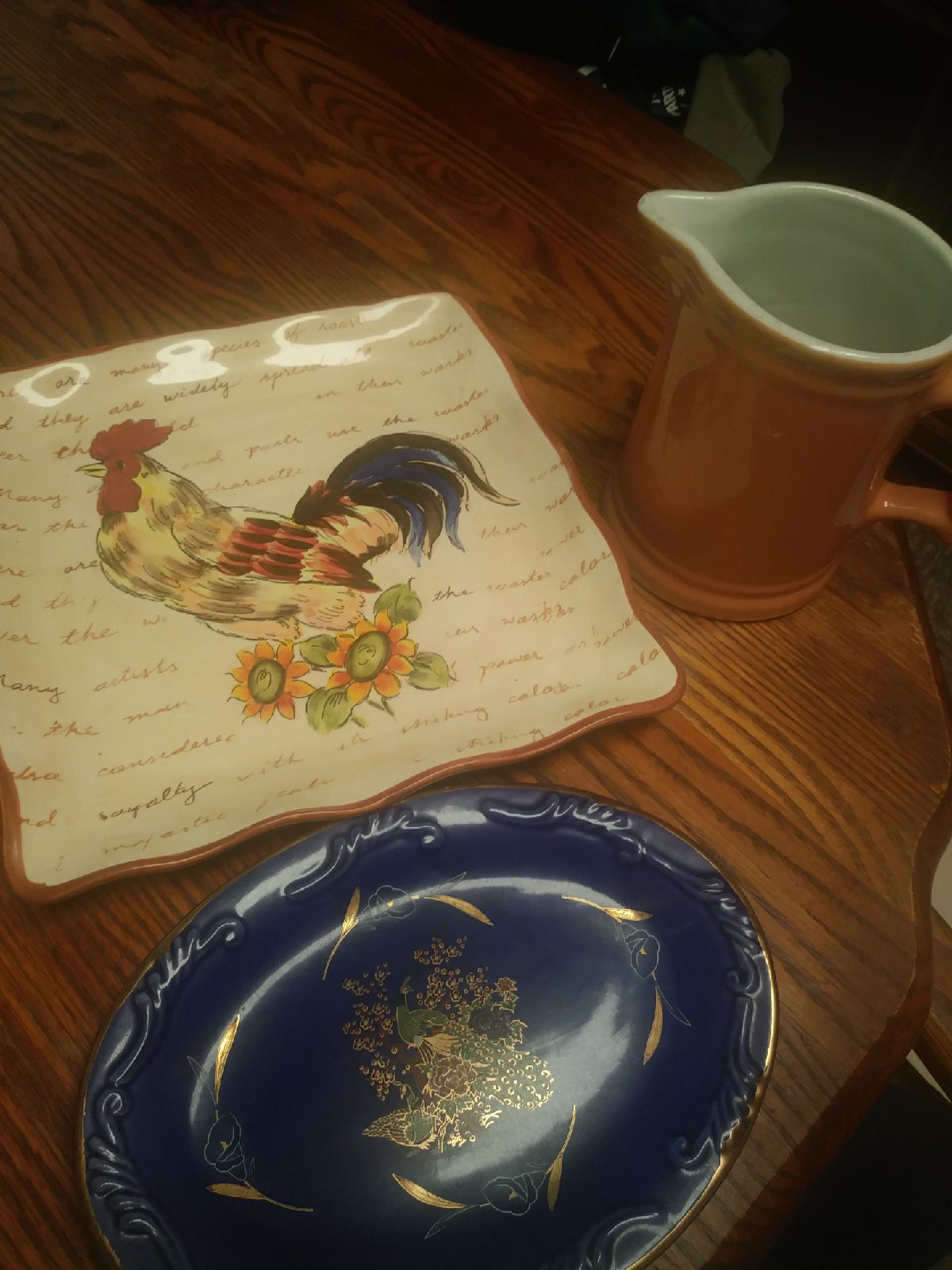 Platter with pitcher