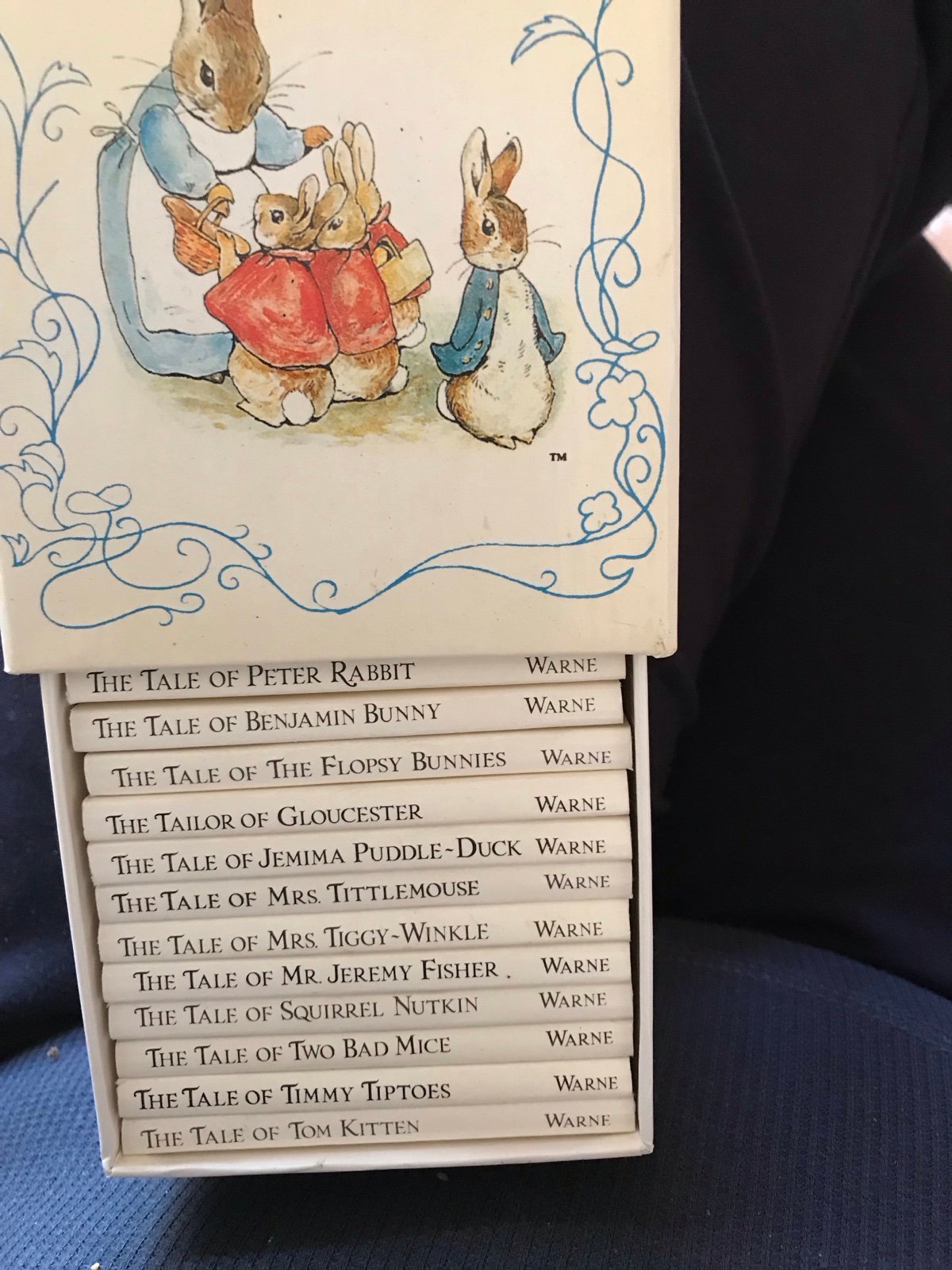 Beatrix Potter 12 set minature books. Slip case