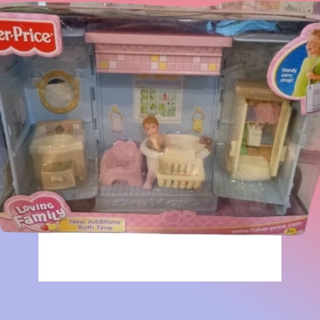 NEW ADDITIONS NIB DOLLHOUSE SET CARRYING CASE LOVING FAMILY FISHER PRICE