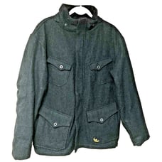FLY Racing Victory Jacket Coat Mens L Wool Lined FLY Logo Zip Snap Snow Moto