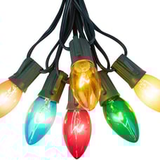 String Lights Outdoor Christmas Lights 25 Feet Multicolor