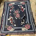 Vintage Koi fish swimming lotus floral woven fringe sofa throw tapestry blanket