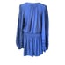 Ramy Brook Navy Rosey Drop Waist Flowy Mini Dress Embroidered Sleeves Size S