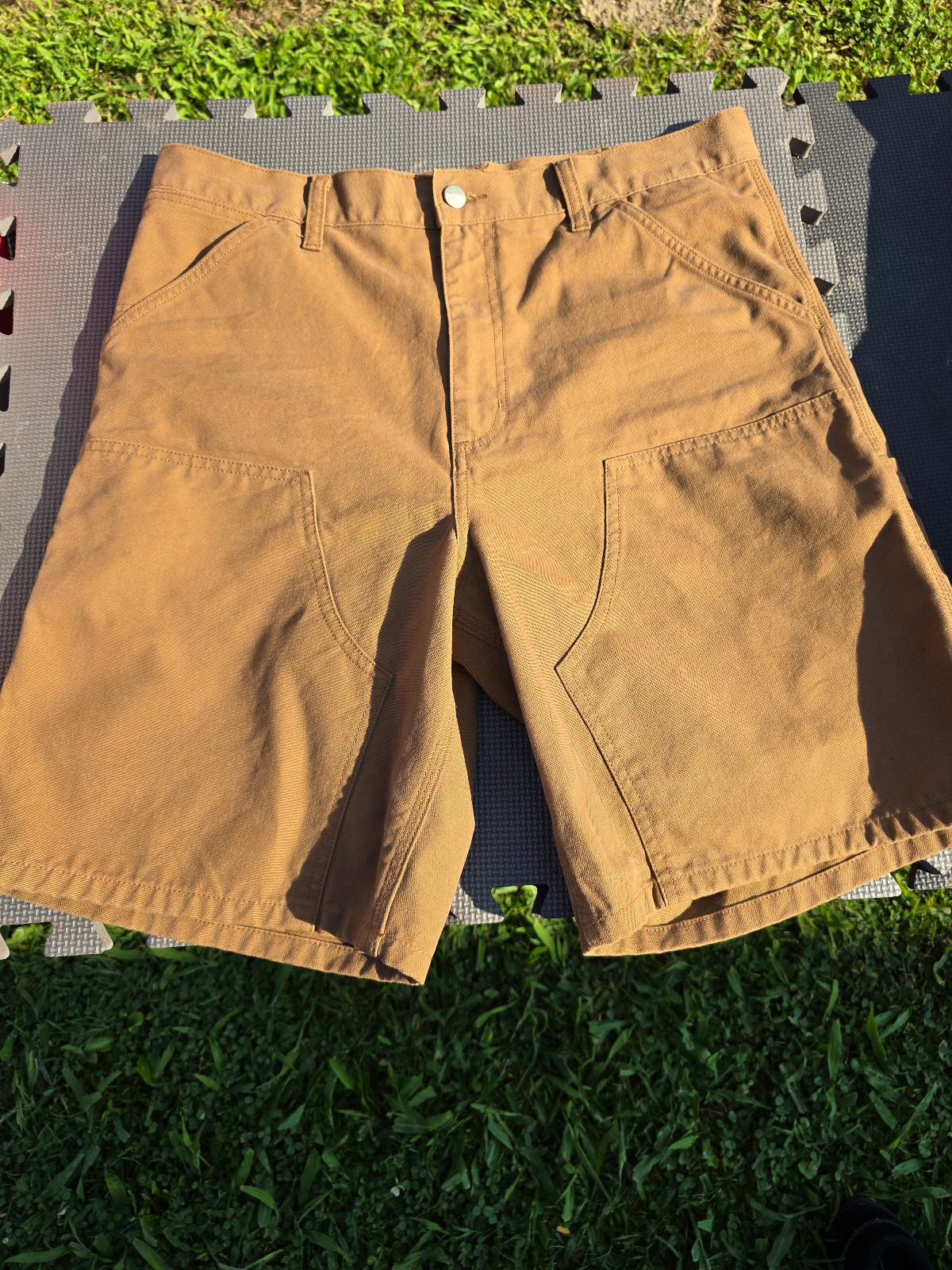 パンツ carhartt short double knee size 32 Carhartt Single Knee Shorts - Faded Black | Flatspot