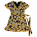 Cinq a Sept Floral Cameron Wrap Dress 4 Navy Multi Silk Mini Short Sleeve Spring