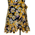 Cinq a Sept Floral Cameron Wrap Dress 4 Navy Multi Silk Mini Short Sleeve Spring