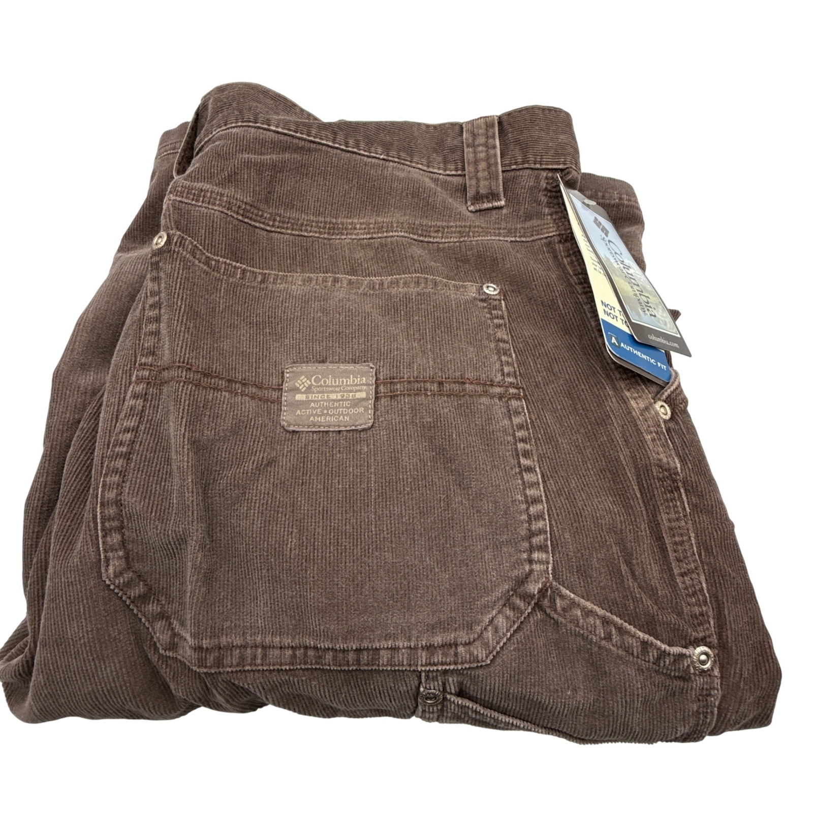 Columbia Corduroy Pants Mens 34X30 Brown NWT
