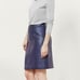 MANGO Designer Line Vegan Faux Leather Skirt NEW NWT Size 12