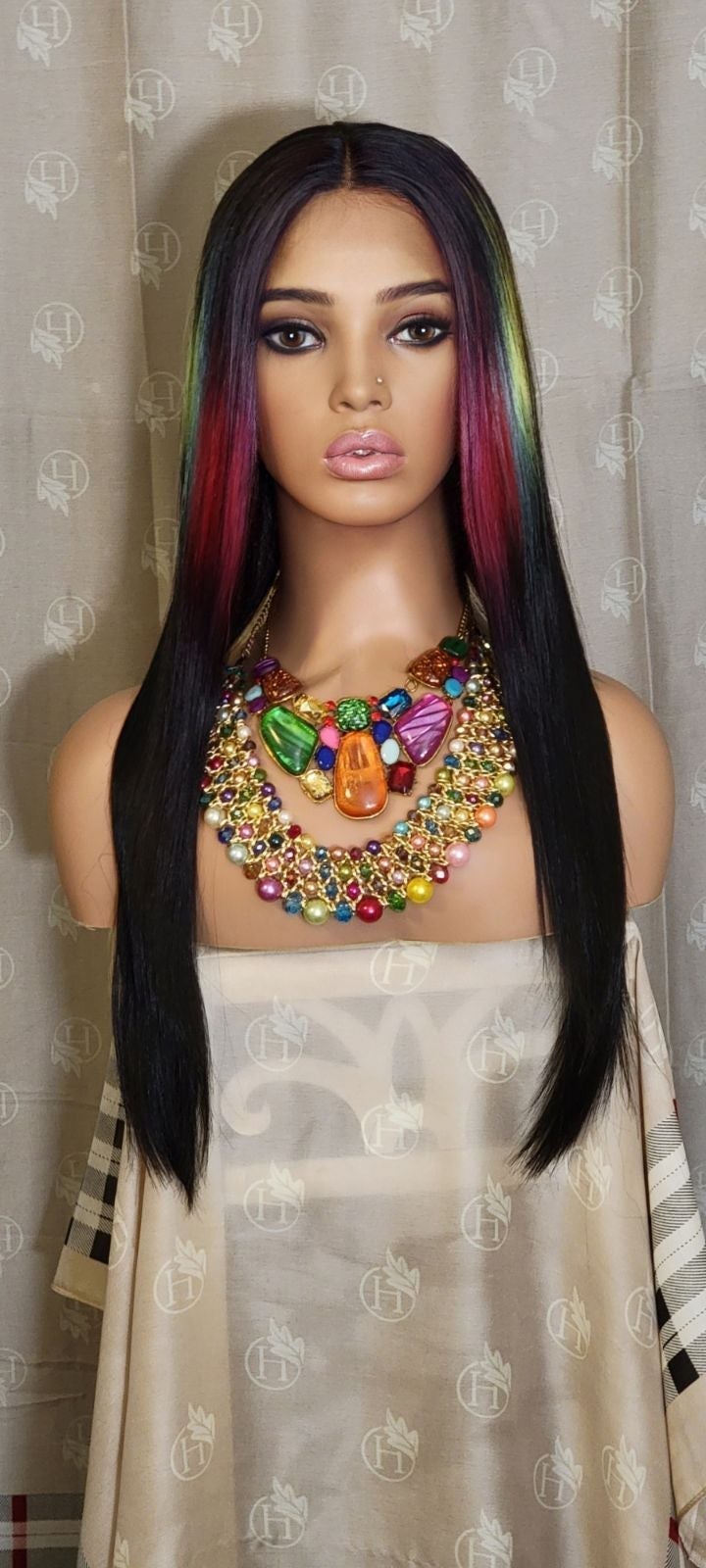 Celebrity wowfactor rainbow lace wig