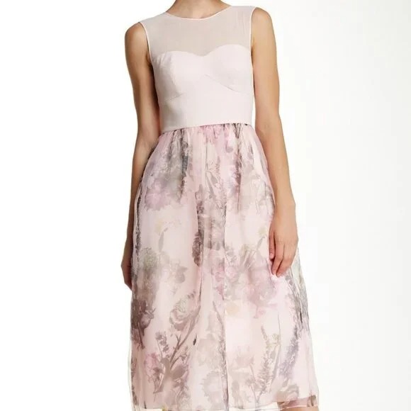 NWT Ted Baker London Faunia Torchlit Floral Ballet Dress Size 3(US 8)
