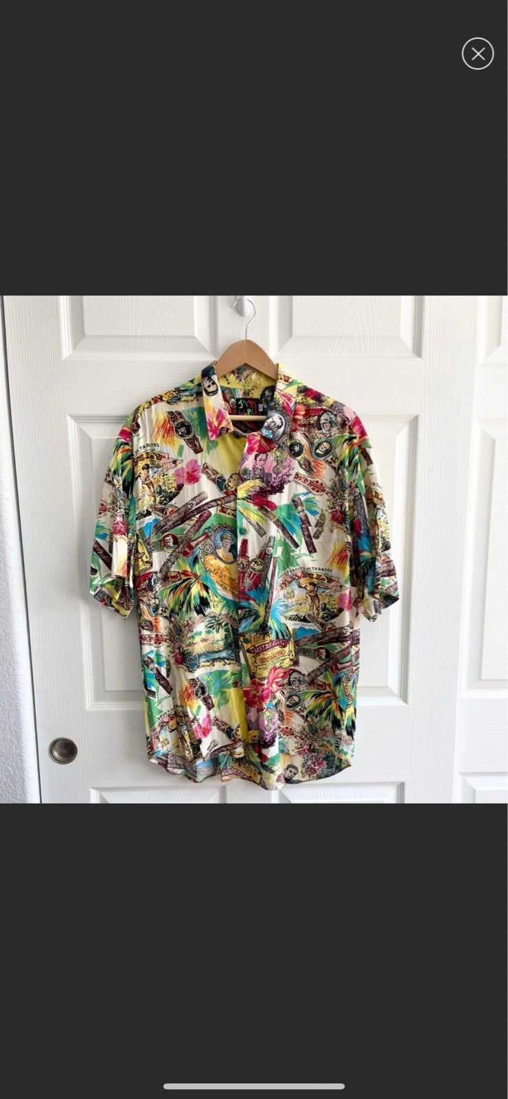 Vintage JAMS WORLD Shirt Cuban Cigar Theme