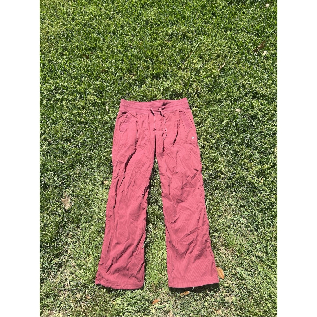 Lululemon Pants Womens 10 Burgundy Dance Studio Crop Athleisure Sporty Casual