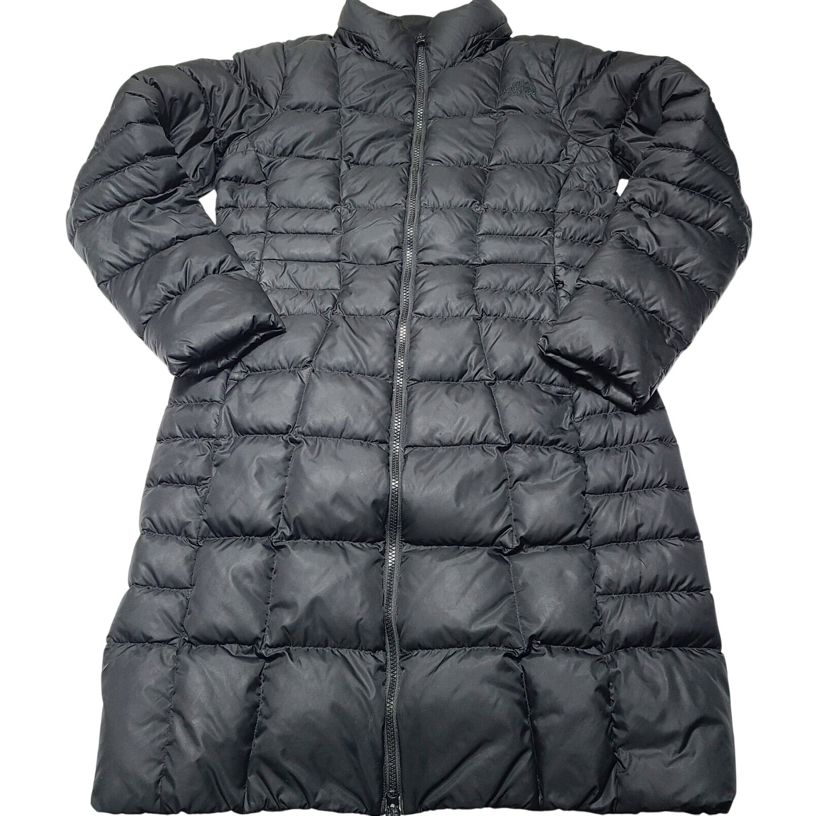 The North Face Down Long Puffer Black Parka Jacket Women's Size Small Quilted