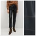 NWOT. Mango Black 100% Ovine Leather Straight-Fit Leather Pants. Size 4.