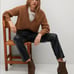 NWOT. Mango Black 100% Ovine Leather Straight-Fit Leather Pants. Size 4.