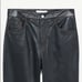 NWOT. Mango Black 100% Ovine Leather Straight-Fit Leather Pants. Size 4.