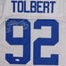 Tony Tolbert Signed Autograph Dallas Cowboys White Football Jersey Champ JSA COA