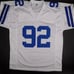 Tony Tolbert Signed Autograph Dallas Cowboys White Football Jersey Champ JSA COA