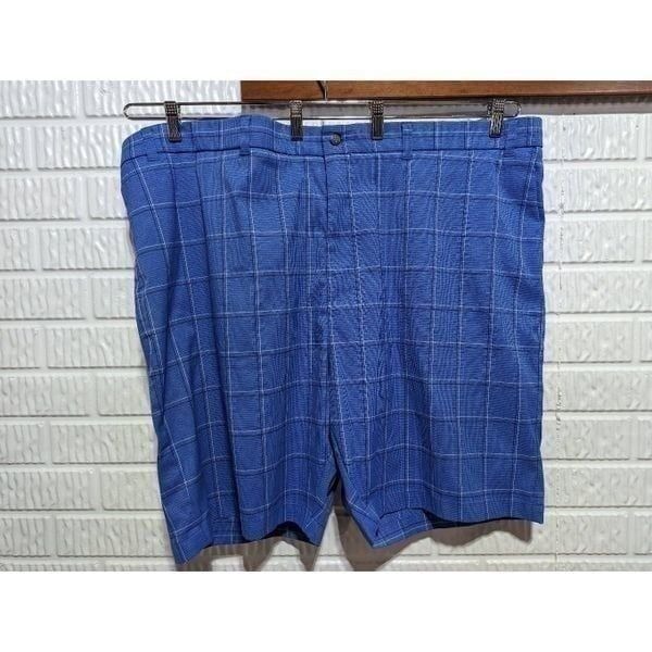 Callaway Men's Blue Plaid Big Man Opti Dri UPF 50 Flex Fabric Golf Short Size 50
