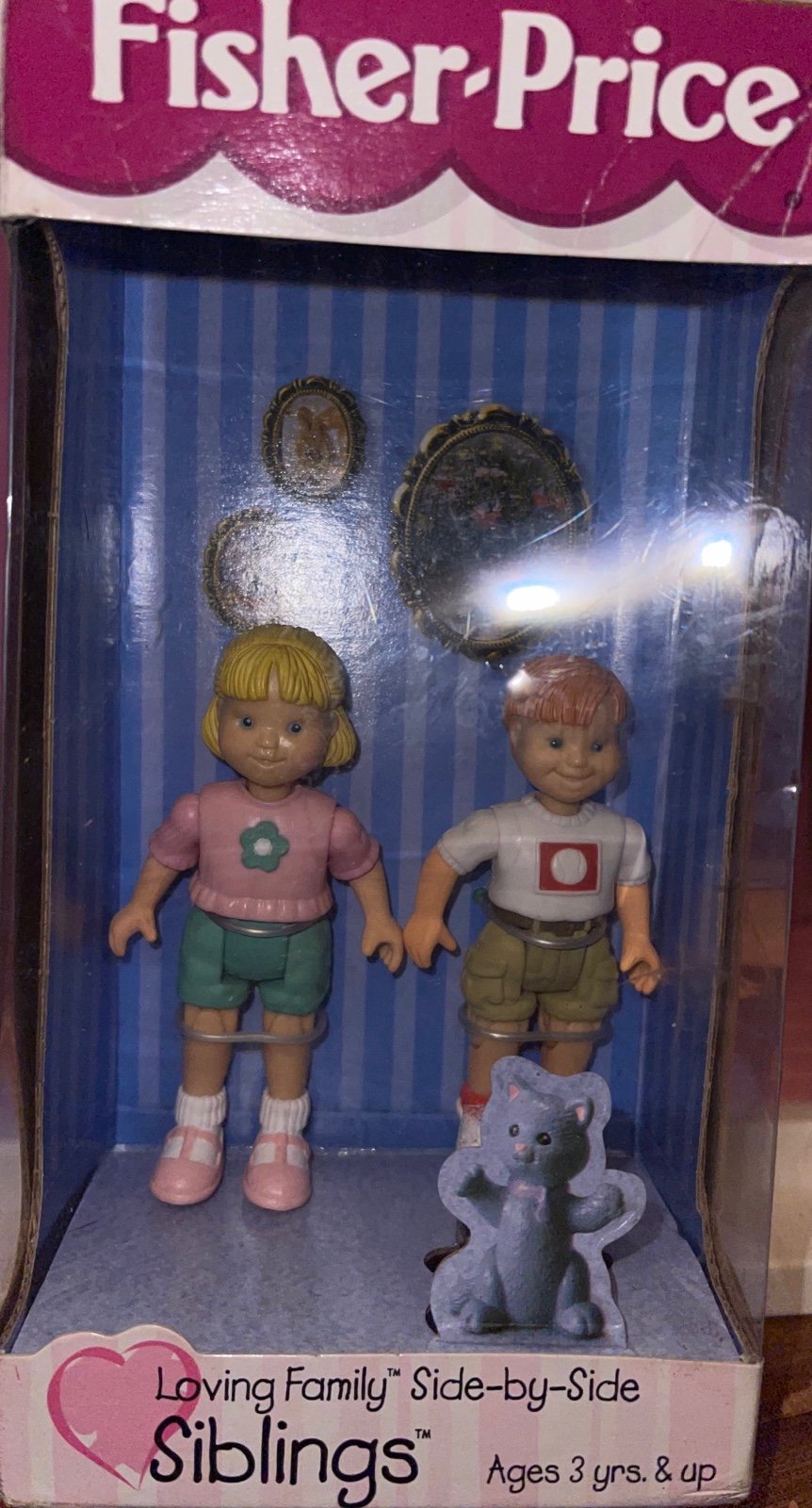 Fisher price NEW IN THE BOX siblings Caucasian dollhouse set RARE!
