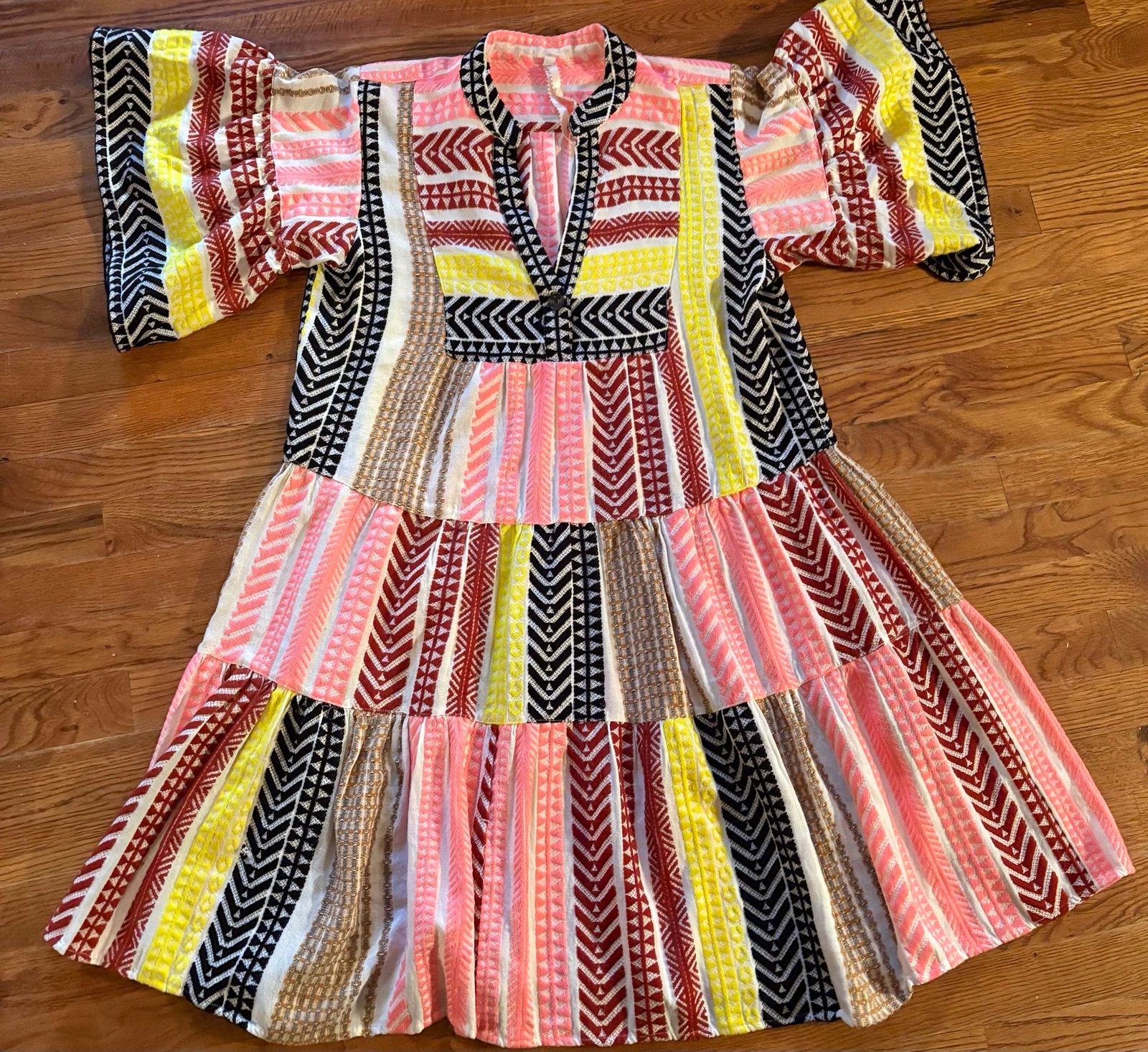 Uncle Frank Global Stripe Dress, Size M, NWOT