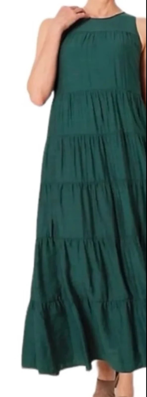 Jhill Saguaro Tiered Maxi Dress in Jade green size small New never used