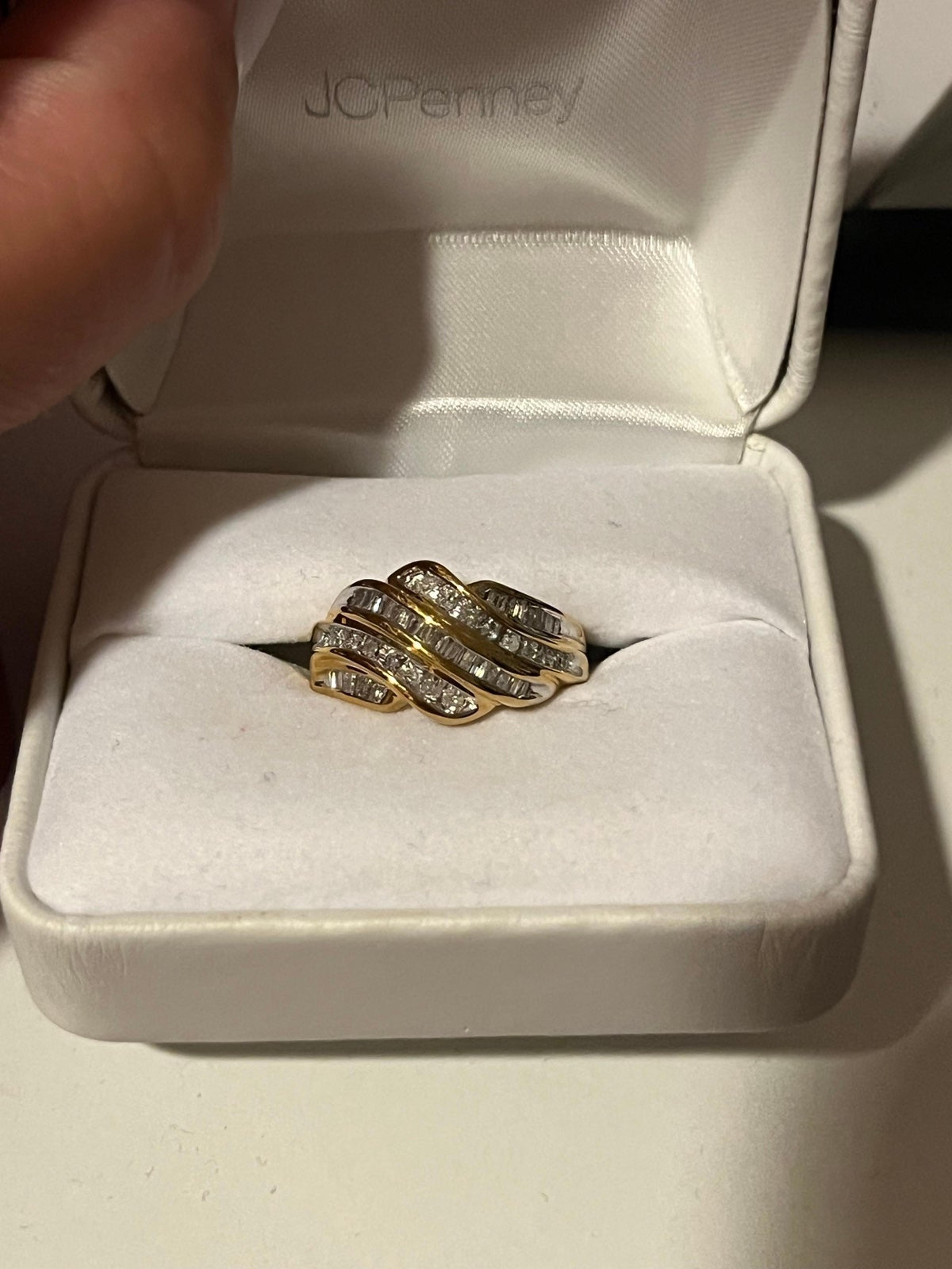 Jcpenney gold diamond rings Clearance