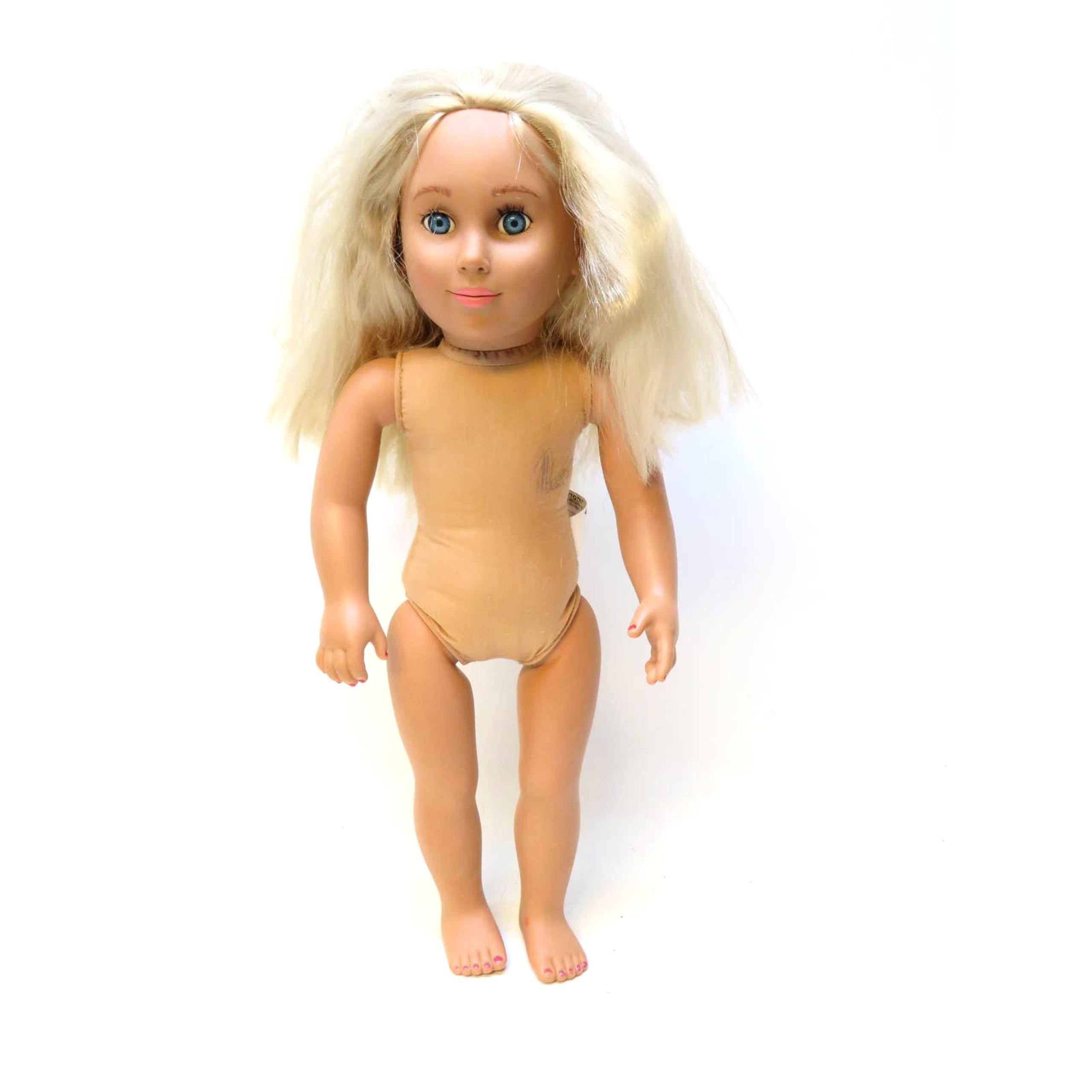 Tolly Tots 18"  Doll Blonde Hair Blue Eyes Nude