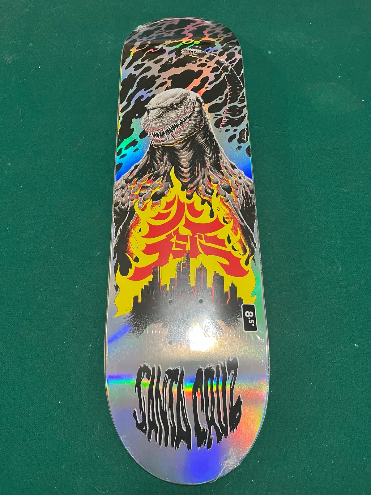 SantaCruz Godzilla Shin Knox Firepit skateboard deck