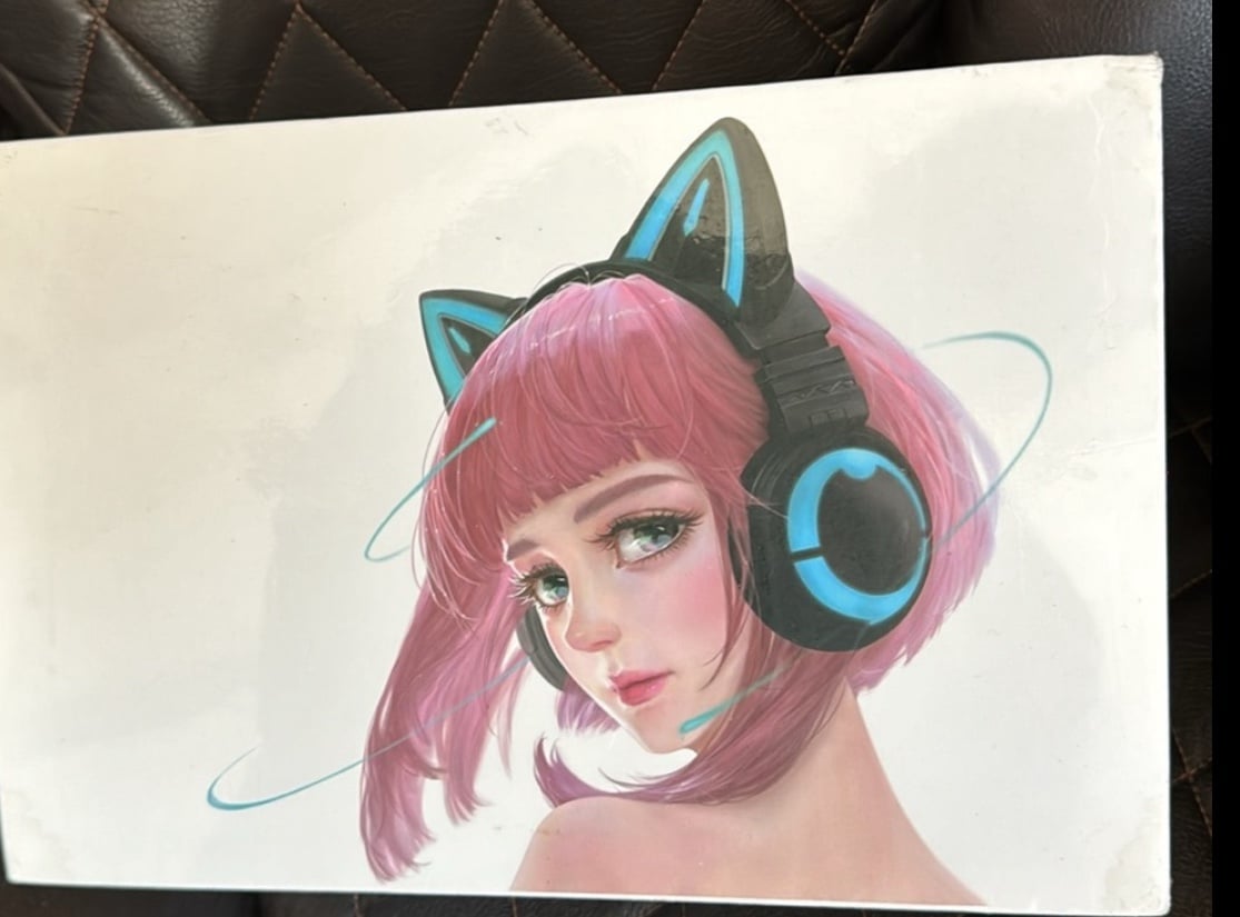 YOWU RGB Cat Ear Headphone 3G Wireless 5.0 Foldable Gaming Headset