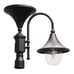 Gama Sonic Everest Outdoor Solar Lamp Post Light, Black Aluminum, 3 in fitter