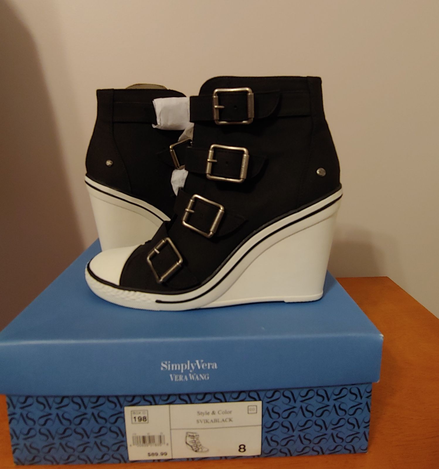 vera wang wedge sneakers