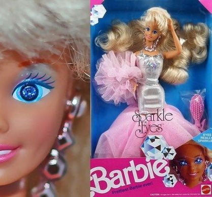 Barbie sparkle eyes prettiest barbie eve
