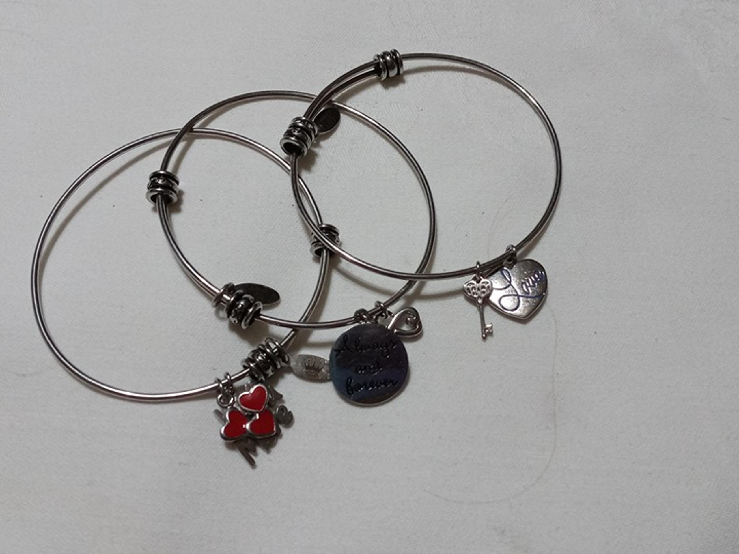 3 Personalized Bangle Bracelet Sets