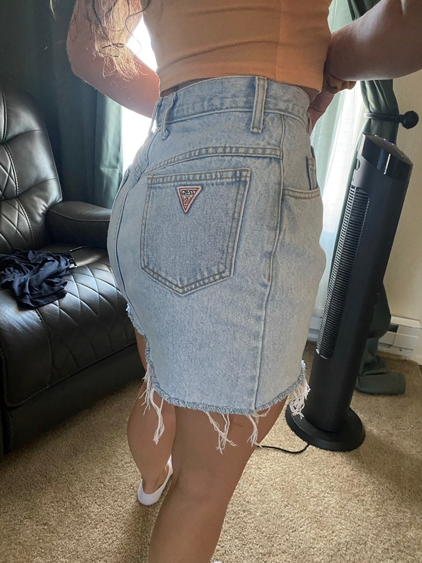 GUESS denim mini skirts
