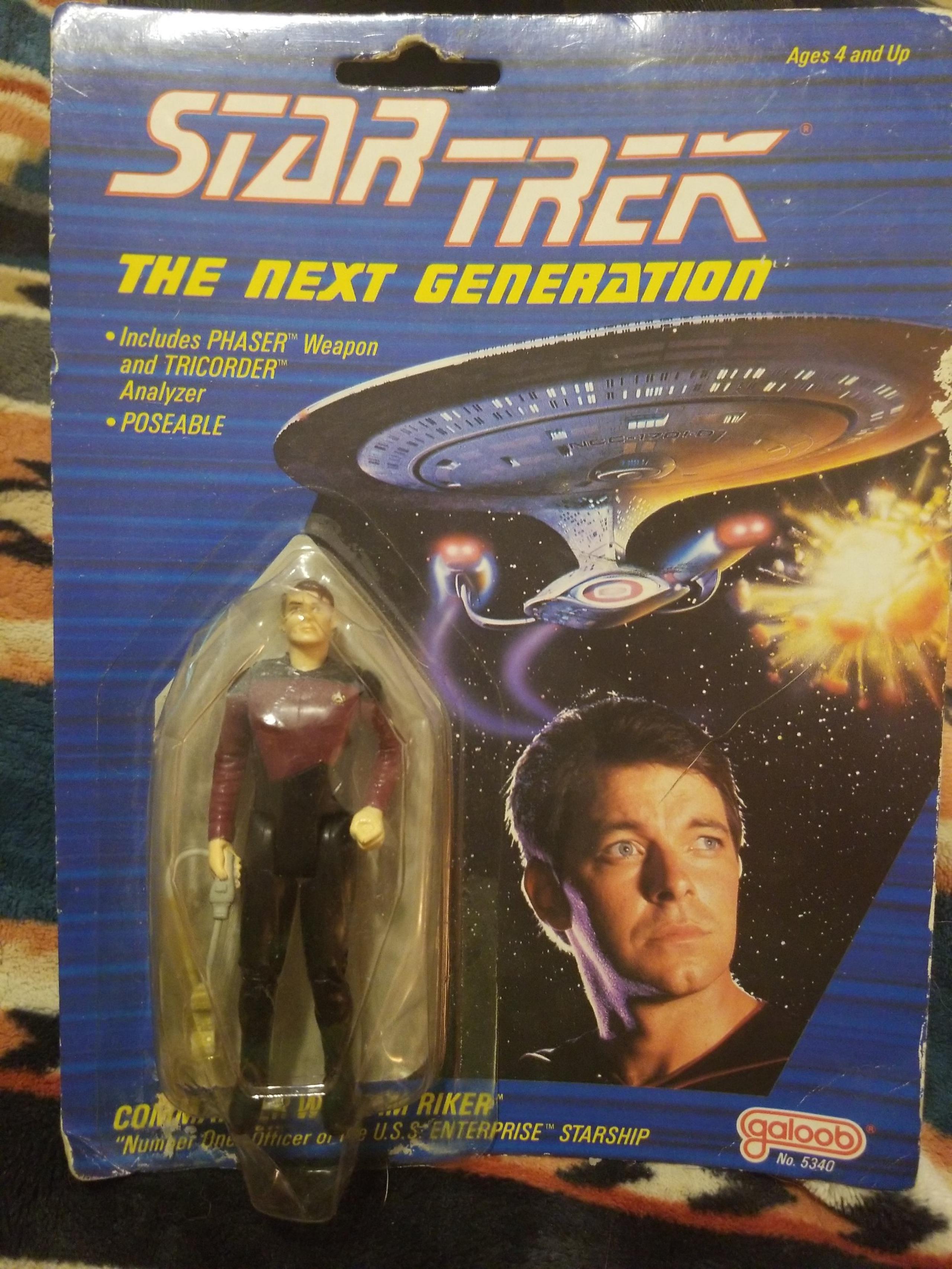 Star Trek The Next Generation Commander William T Riker Galoob Action Figure NIP