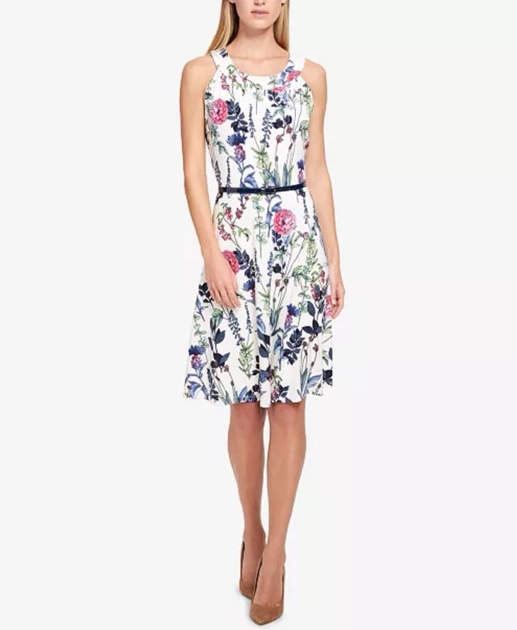 Size 14 Tommy Hilfiger Floral Printed Sleeveless A-Line Dress