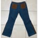 Vintage 90s Y2K Route 66 Flares bootcut Jeans Sz 8 Faux Suede Lace Up