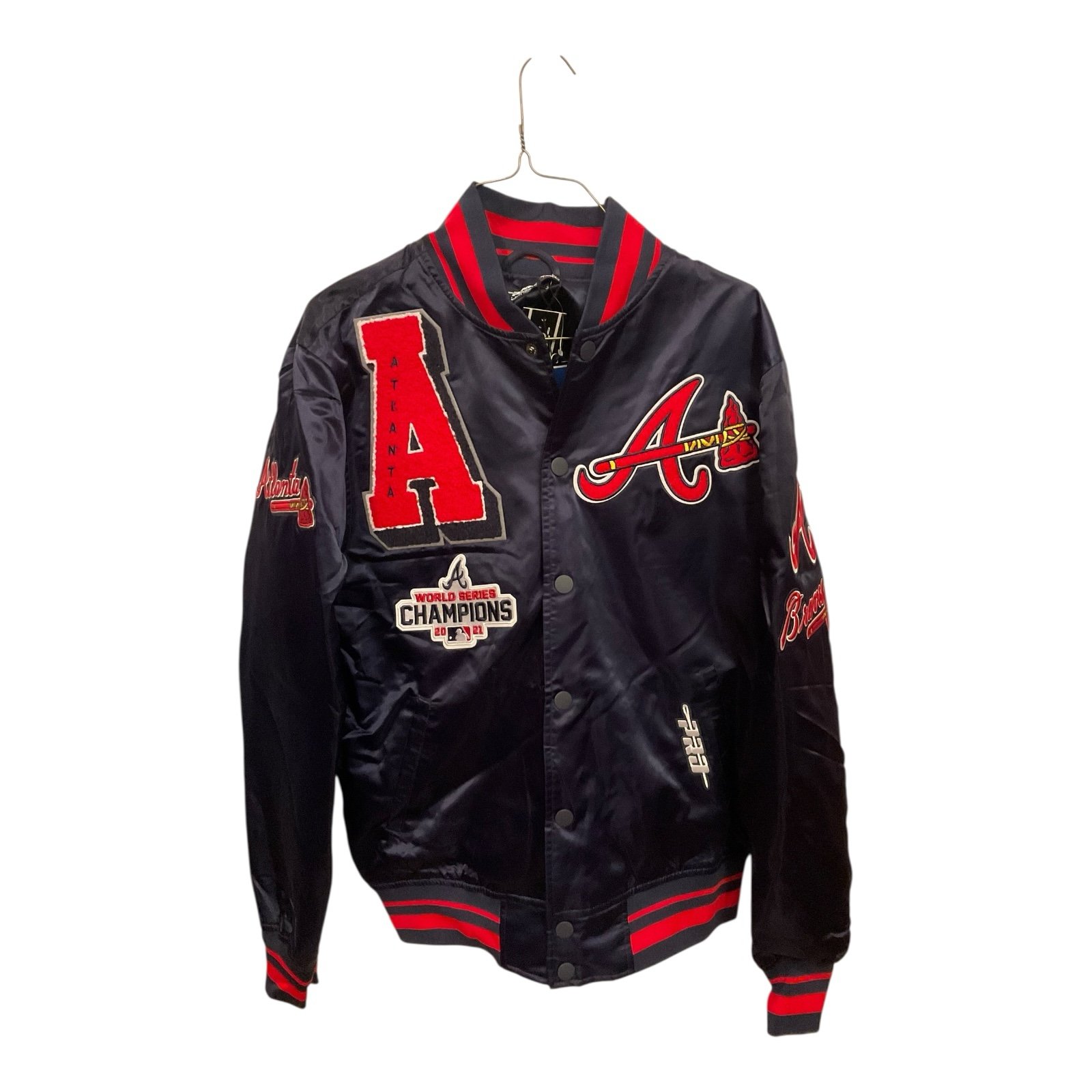 Pro Standard Atlanta Braves Varsity Jacket M Navy Blue 2021 World Series MLB