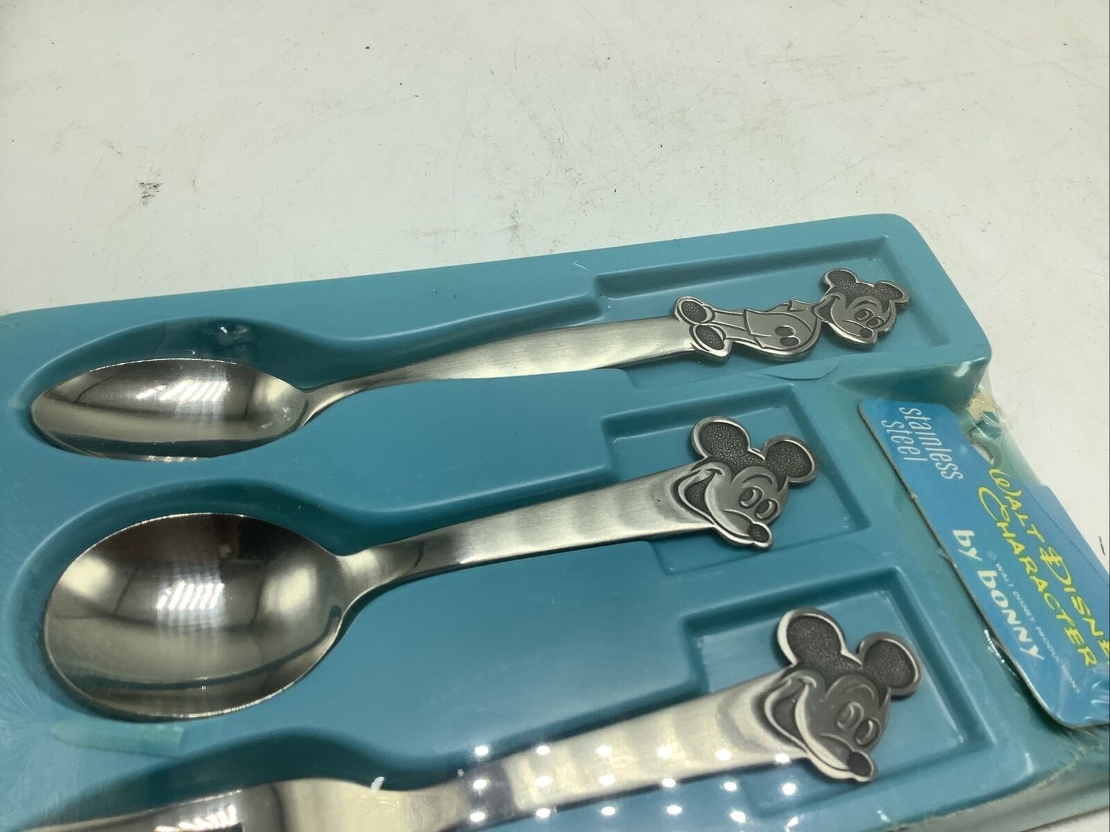 New Vintage Walt Disney Stainless Dinnerware Mickey Mouse 1970s Baby Child