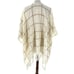 NEW Lauren Conrad Ivory and Beige Plaid Fringed Wrap Shawl OS