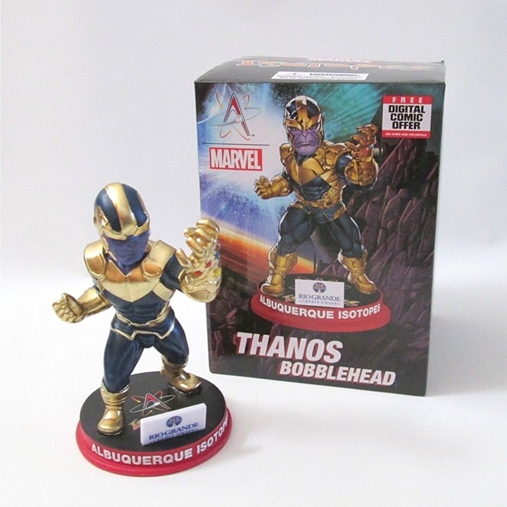 Isotopes Bobblehead Thanos Figure Marvel Comics Rio Grande Credit Union 2022