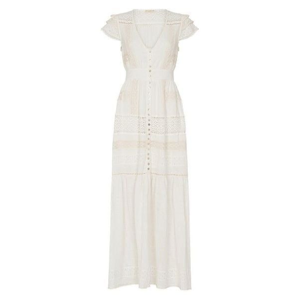 NWT Spell and the Gypsy Suki Maxi Lace Gown Dress Bridal Off White Ivory Size S