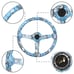 NEW JDM UNIVERSAL 350MM SKULL Style Acrylic Deep Dish 6 Holes Steering Wheel