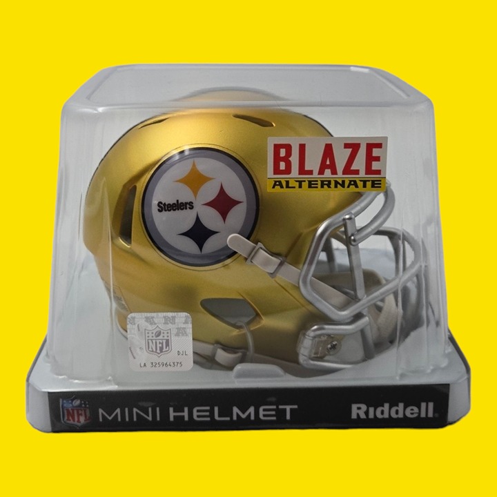 Pittsburgh Steelers Mini Helmet Blaze Alternative Speed Unsigned 2017