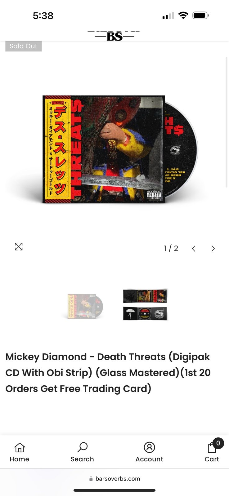 Mickey Diamond X Sadhugold Death Threats preorder Alt Art